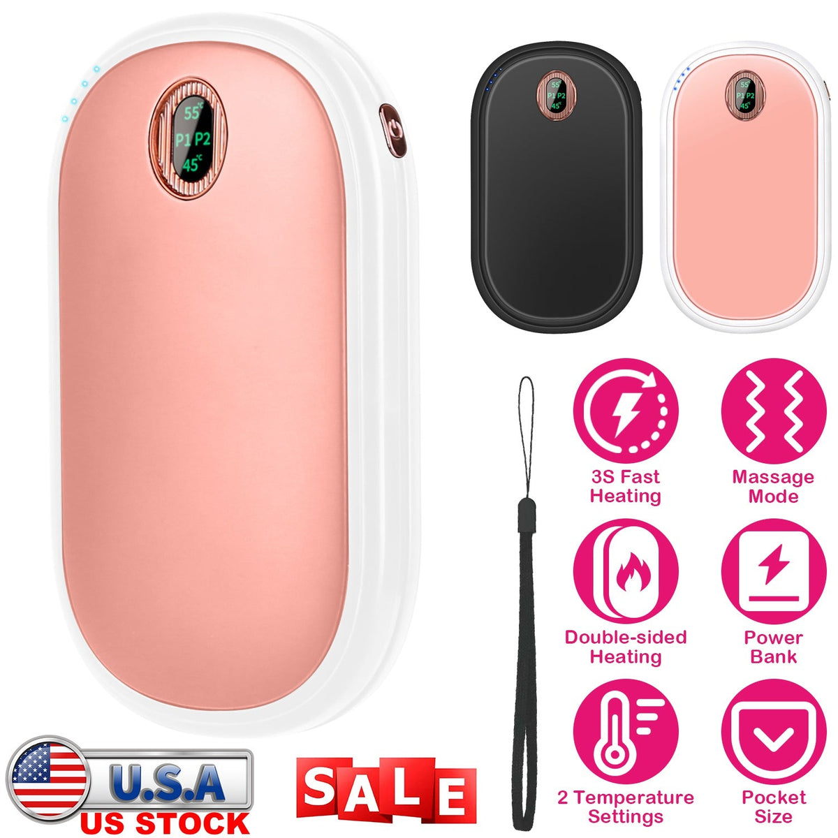 BlazinBloks Hand Warmer & Power Bank — Keeps Your Hands Warm + Phone Charged